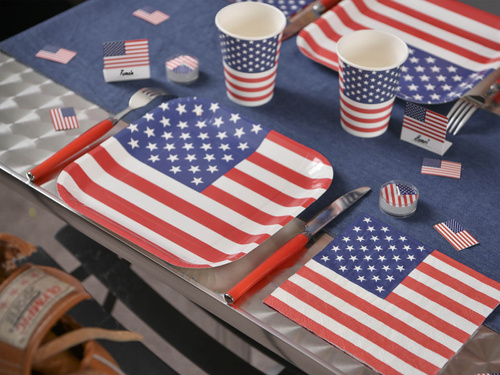 USA zászlós papírpoharak - 270 cm - 10 db.