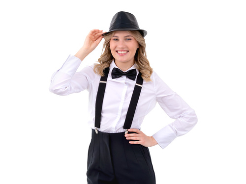 Klasszikus fekete csokornyakkendő - 7 x 12 cm - 1 db.