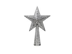 Ezüst karácsonyfa csillag - 37 cm - 1 db.