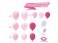 Léggömb girland léggömb készlet rózsaszín - 109 db.