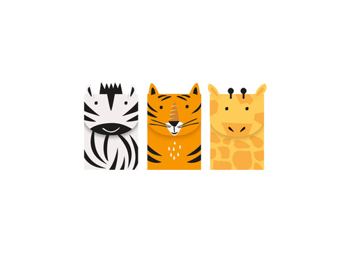 Szafari születésnapi ajándéktáskák - 3 db.