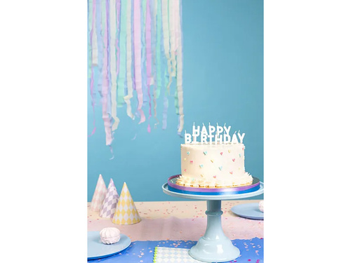 Pikers gyertyák Boldog születésnapot tábla - fehér