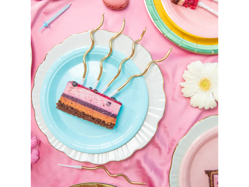 Arany spirálos születésnapi gyertyák - 6 db.