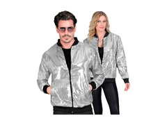 Party flitteres kabát - bomber - ezüst