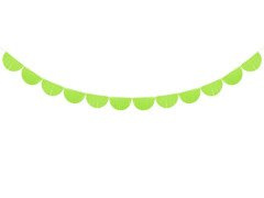 Selyempapír füzér Zöld bojtok - 300 cm - 1 db.