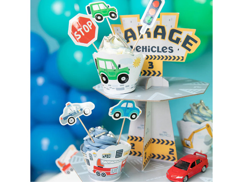 Cupcake liners Auta - 6 db.