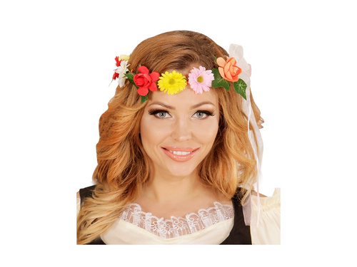 Virágos diadém szalaggal