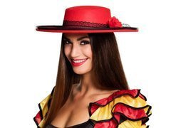 Piros Señorita kalap - 1 db.