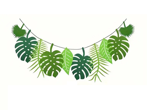 Trópusi levelek füzér - 200 cm - 1 db.