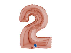 2-es számú arany rózsaszínű fólialufi - 14" - 1 db.
