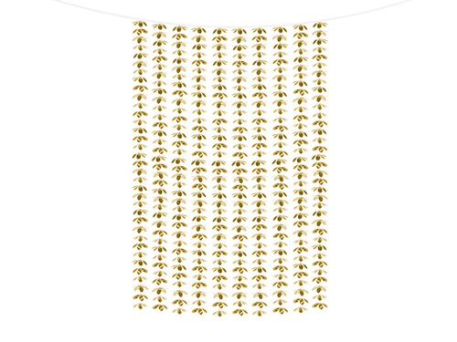 Függöny - Ajtófüggöny virág metál arany - 100 x 210 cm