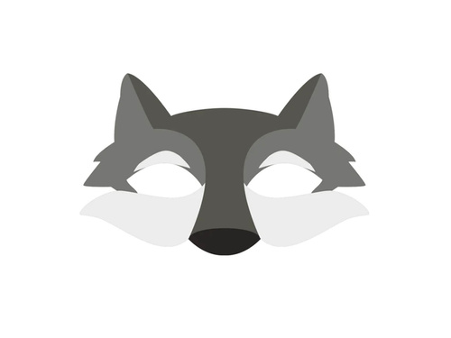 Farkas filc maszk - 1 db.