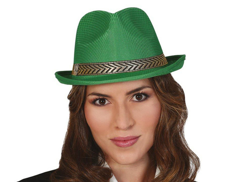 Gengszterkalap zöld - 1 db.