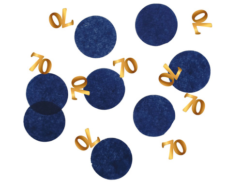 Hetvenes évek születésnapi konfetti tengerészkék és arany - 25g