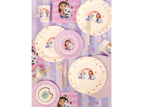 Papírtányérok Gabi macskaház szülinapjára - 23 cm - 6 db.