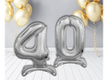 Fólia léggömb készlet 40 ezüst - 74 cm