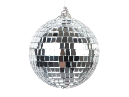 Ezüst diszkógömb - 8 cm - 6 db.