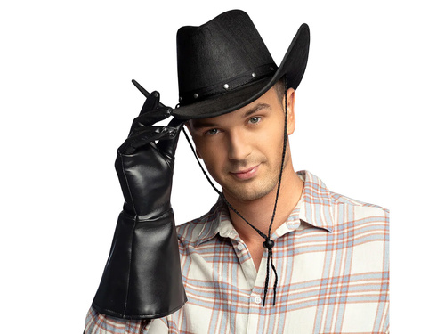 Fekete cowboy kalap - 1 db.
