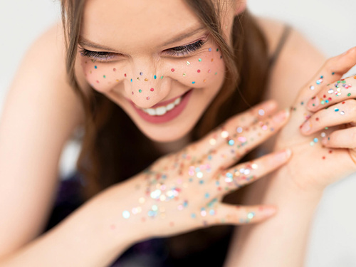 Arc és test csillámpor vegyes színek - 3 g