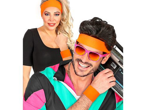 Disco 80-as évek neon narancssárga karszalagok - 2 db.