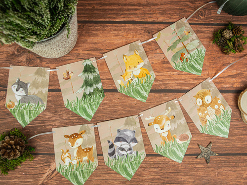 Baner flagi Leśne Zwierzątka - 5 m