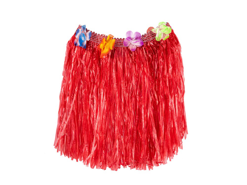 Hawaii szoknya rövid piros - 40 cm - 1 db.