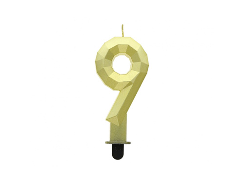 Arany gyémánt gyertya - 9 - kilenc - kilenc