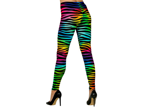 Zebra neon leggings