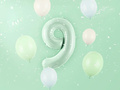 Zöld fóliás lufi 9-es számmal - 72 cm - 1 db.