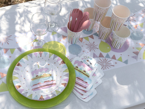 Papírpoharak Boldog születésnapot gyertyák - 270 ml - 10 db.