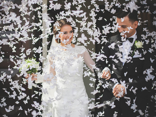 Fehér pillangó lövőcső 40 cm 4 db.