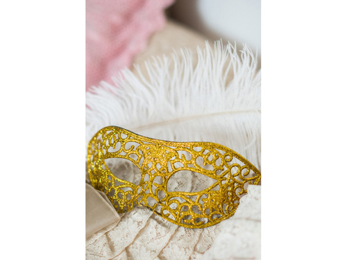 Arany csillogó farsangi maszk