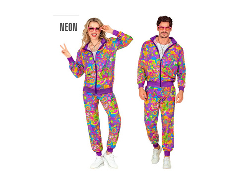 Party outfit - neon virágos gyerekek a Hippie számára (tréningruha)