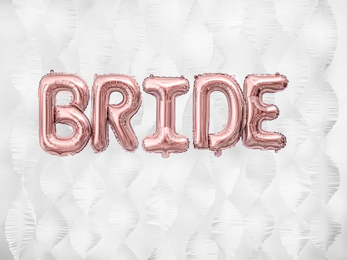 Fólia lufi 'D' betű rózsaszín és arany - 35 cm