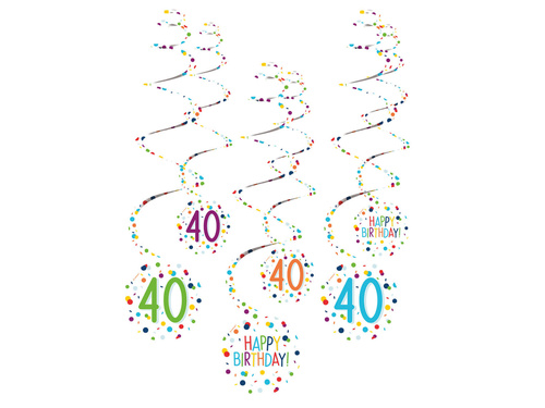 Függő fenyő dekoráció negyven konfettihez - 6 db.