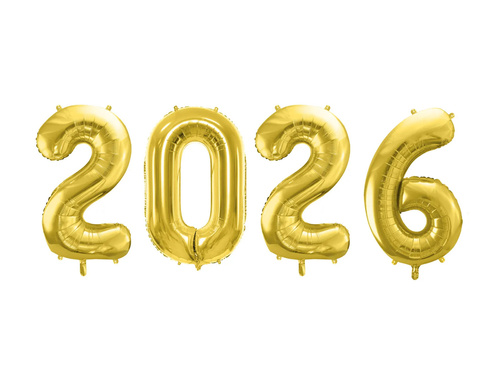 Fólialéggömb készlet 2026 arany - 72 cm
