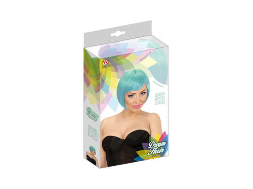 Divat paróka melange zöld-kék