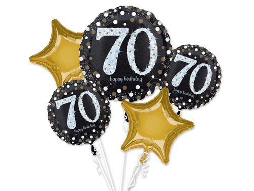 Csokor fóliás léggömbök 70 darabért