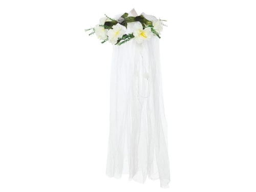 Füzér virágokkal és fátyollal - 1 db.