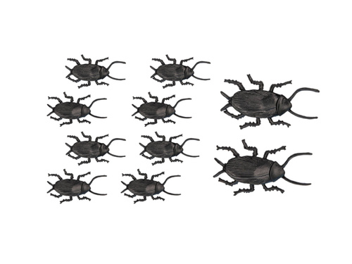 Műanyag csótányok Halloweenre - 10 db.