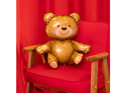 Teddy maci fólialufi - 64 x 60 cm - 1 db.